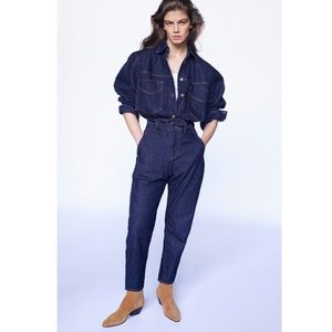 Zara demon over shirt indigo size S